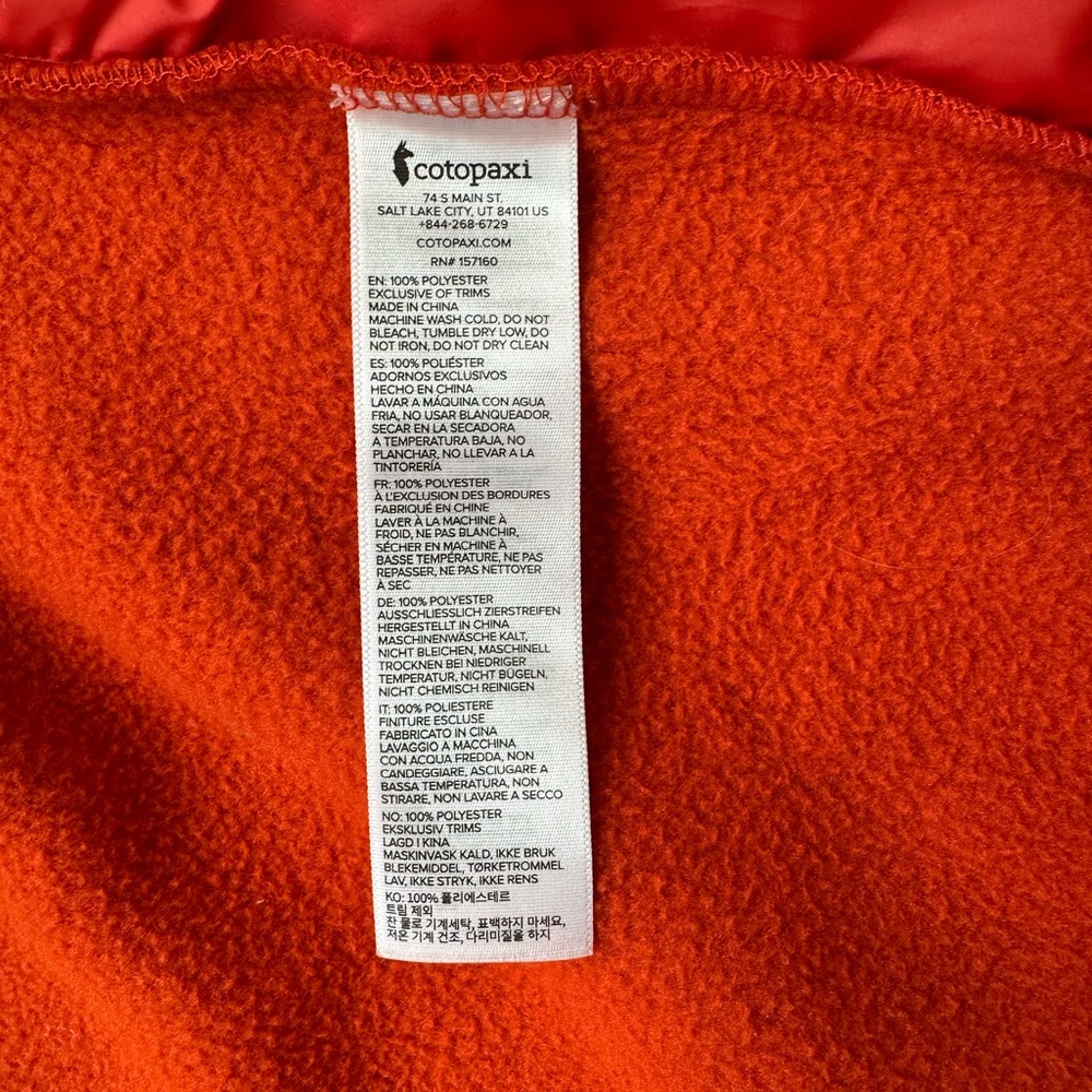 COTOPAXI Fleece Jacket Kids Girls Medium Full Zip - Picture 9 of 9